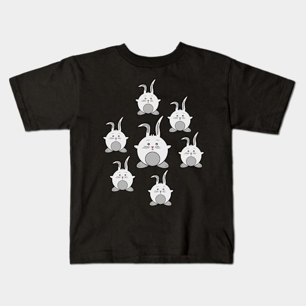 Cute happy crowd Kids T-Shirt by cocodes